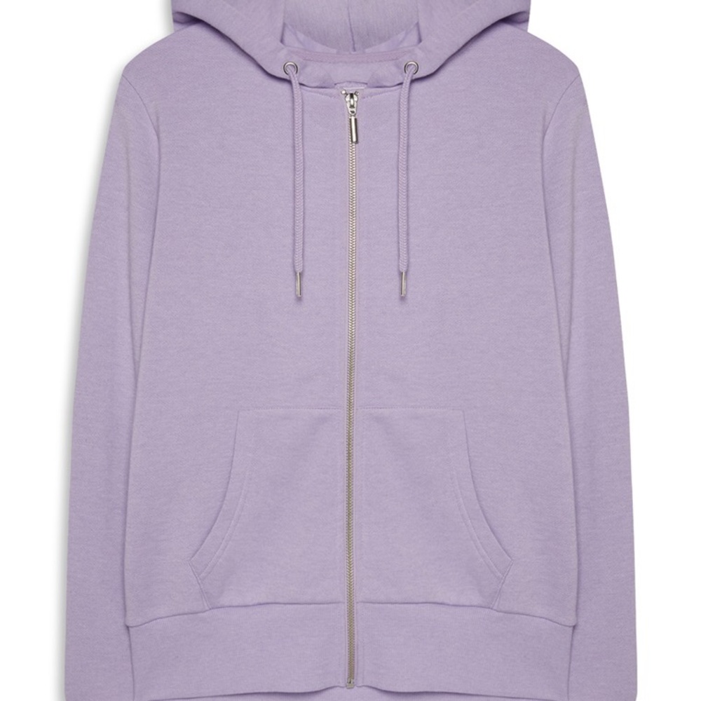 Primark Zip Up Hoodie in Lilac